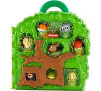 Fisher-Price Little People Toddler Toy Forest Friends Carry Case Playset with Animal Figures for Pretend Play Kids Ages 1+ Years