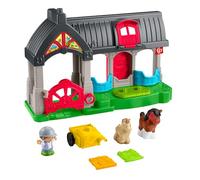 Fisher-Price Little People Toddler Toy Friendly Horses Stable Playset with Sounds, Figures & Accessories for Kids Ages 1+ Years, HWR84