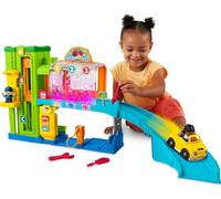 Fisher-Price Little People Toddler Toy Light-Up Learning Garage Playset with Smart Stages, Car & Ramp for Pretend Play Kids Ages 1+ Years