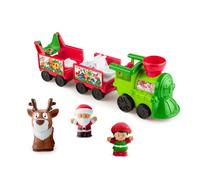 Fisher-Price Little People Toddler Toy Musical Christmas Train with Santa Elf & Reindeer Figures for Pretend Play Kids Ages 1+ Years