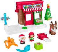 Fisher-Price Little People Toddler Toys Christmas Wonderland Toy Set with Santa Elf & Reindeer Figures for Ages 1+ Years