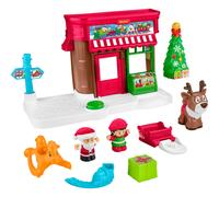 Fisher-Price Little People Toddler Toys Christmas Wonderland Toy Set with Santa Elf & Reindeer Figures for Ages 1+ Years