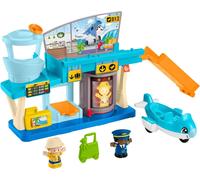 Fisher-Price Little People Everyday Adventures Airport Toddler Playset, Airplane & 3 Play Pieces