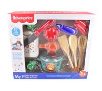 Fisher-Price My 1st Dinner Kit - 12-Piece Pretend Kitchen Play Set for Kids, Includes Toy Cooking Utensils, Pan, Play Food & Accessories, Role Play Toy