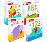 Fisher-Price """"My First Books Set of 4 Baby Toddler Board Books (ABC Book Colors Book Numbers Book Opposites Book)