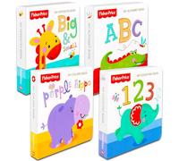 Fisher-Price "My First Books Set of 4 Baby Toddler Board Books (ABC Book, Colors Book, Numbers Book, Opposites Book)