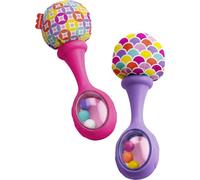 Fisher-Price Newborn Toys Rattle n Rock Maracas 2 Soft Musical Instruments for Developmental Play for Babies Ages 3+ Months Pink & Purple