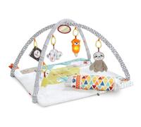 Fisher-Price Perfect Sense Deluxe Gym, extra-large baby play mat with 6 infant activity toys, HBB74