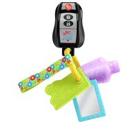 Fisher-Price Laugh & Learn Baby Musical Toy Play & Go Activity Keys with Teether & Mirror for Ages 6+ Months, English, UK+French+German Version, HXF50