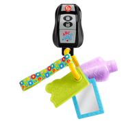 Fisher-Price Baby Travel Toy Laugh & Learn Play & Go Activity Keys with Learning Music Teether & Mirror for Infants Ages 6+ Months