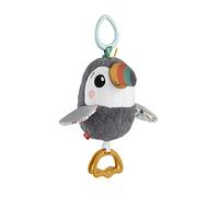 Fisher-Price Plush Stroller Toy for Newborn Babies, Flap & Go Toucan, Crinkle and Clacker Sensory Toy with Flapping Motion, HNX66