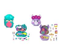 Fisher-Price Polly Pocket Otter Aquarium Compact, Toy Surprises, 12 Pop and Swap Toy Accessories & Polly Pocket Mini Toys, Camp Adventure Llama Compact Playset with 2 Micro Dolls and 13 Accessories
