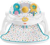 Fisher-Price Portable Baby Chair Deluxe Sit-Me-Up Floor Seat with Snack Tray and -Toy Bar, Rainbow Sprinkles (Amazon Exclusive)
