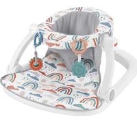 Fisher-Price Portable Baby Chair Sit-Me-Up Floor Seat with 2 Developmental Toys, Rainbow Showers