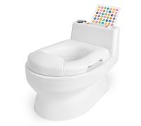 Fisher-Price Potty Training Potty with Rinsing Sounds, Tracking Board and Storage - White Potty with Splash Guard, Removable Toilet Ring and Bowl, Includes