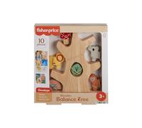 Fisher-Price Preschool Toy Wooden Balance Tree, 10 Wood Pieces for Stacking Developmental Play for Kids Ages 3+ Years, HXT87