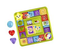 Fisher-Price Pretend Board Game Baby Toy with Lights and Smart Stages Learning Content, Laugh and Learn Puppy’s Game Activity Board, UK English Version, HRB76