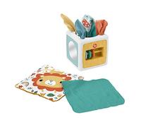 Fisher-Price Pretend Tissue Box Baby Sensory Toy for Newborns, Tummy Time Crinkle Toys, Tissue Fun Activity Cube
