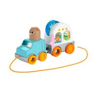 Fisher-Price Baby & Toddler Toy Friendship Forest Pull-Along Camper Vehicle with Sensory Activities for Infants Ages 1+ Years, JKD52