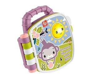 Fisher Price Purple Monkey Musical Book In Spanish