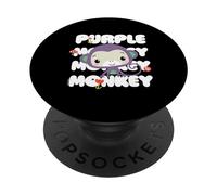 Fisher-Price - Purple Monkey Stacked with Flowers & Mushroom PopSockets Swappable PopGrip