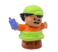 Fisher-Price Replacement Part for Collectible Little People Animal Sounds Zoo Train Playset 77949 - Replacement Hispanic Roberto Zookeeper Figure - Holding Blue Cell Phone