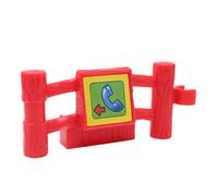 Fisher-Price Replacement Part for Collectible Little People Baby Animals Sounds Zoo Farm Safari Playset 77984 - Replacement Red Fence Post with Phone Sticker