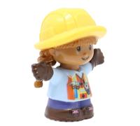 Fisher-Price Replacement Part for Collectible Little People Construction Site or Family Playset DXB23 and GWD30 - Replacement Female Mom Construction Worker Figure