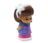 Fisher-Price Replacement Part for Collectible Little People Dollhouse Family School Playset C4309 - Replacement Hispanic Little Girl Mia Figure - Bow and Flowers