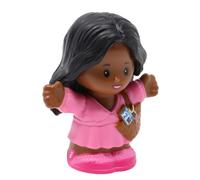 Fisher-Price Replacement Part for Collectible Little People Dream Airplane Shopping Dollhouse Family Playset HMG50 - Replacement African American Mom Figure - Dressed in Pink with Purse