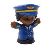 Fisher-Price Replacement Part for Collectible Little People Dream Airplane Shopping Dollhouse Family Playset HMG50 - Replacement African-American Female Airplane Pilot Figure