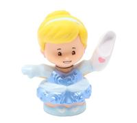 Fisher-Price Replacement Part for Collectible Little People Princess Cinderella Castle Playset FHG48 - Replacement Cinderella Figure with Blue Dress Holding White Glass Slipper
