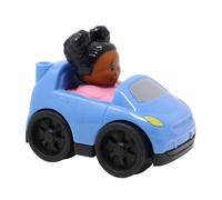 Fisher-Price Replacement Part for Collectible Little People Wheelies Garage Airport Dollhouse Playset BLL96 - Replacement Blue Wheelies Convertible Car with Tessa Figure Driving