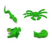 Fisher-Price Replacement Parts Imaginext Ocean Boat Playset N0763 - Replacement 4 Green Sea Creature Figures Crab Fish