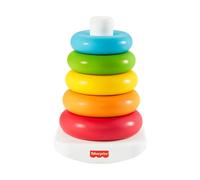 Fisher-Price Rock-a-Stack Baby Toy, Classic Roly-Poly Ring Stacking Toy for Infants and Toddlers, Made From Plant-Based Materials, HPY92