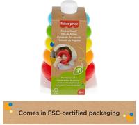 Fisher-Price Rock-a-Stack Ring Stacking Toy for Infants Made with Plant-Based