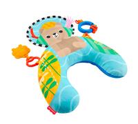 Fisher-Price Baby Toy Sensory Adventures Tummy Wedge Newborn Support with Teether & Rattle Activities for Infants Ages 0+ Months, JHB44