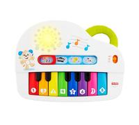 Fisher-Price Silly Sounds Light-Up Piano - UK English Edition, take-along toy piano with lights, real music notes and learning songs for baby and toddlers, GFK04
