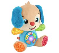 Fisher-Price Baby Learning Toy Laugh & Learn Smart Stages Puppy Musical Plush with Smart Stages for Infants Ages 6+ Months, Multilanguage Version: Dutch, English, French, German, Italian, JFD20