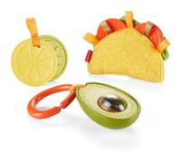 Fisher-Price Taco Tuesday Gift Set FXC05 - Three Food-Themed Teether Toys for Babies, 3 Months and Up