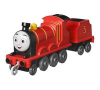 Fisher-Price Thomas & Friends die-cast push-along James toy train engine for preschool kids ages 3 years and older, HDY62