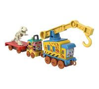 Fisher-Price Thomas & Friends Dino Fix em Up Friends Carly the Crane and Sandy push-along toy train for preschool kids ages 3 years and older