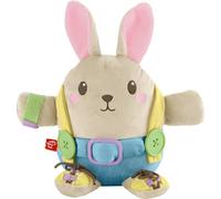 Fisher-Price Toddler Educational Toy Learn to Dress Bunny Plush Animal Activity Doll for Preschool Kids Ages 2+ Years
