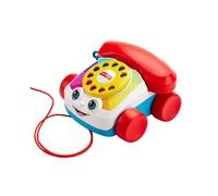 Fisher-Price Toddler Pull Toy Chatter Telephone Pretend Phone with Rotary Dial and Wheels for Walking Play Ages 1+ years, FGW66