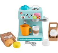 Fisher-Price Toddler Toy Laugh & Learn Coffee Café Musical Playset with Educational Songs & 10 Pretend Play Pieces for Kids Ages 18+ Months, HTW96