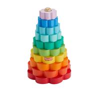 Fisher-Price Toddler Toy Wooden Ring Stacker, 10 Wood Pieces for Stacking Play f