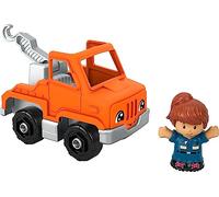 Fisher-Price Little People Toddler Toy Help and Go Tow Truck and Figure for Pretend Play Kids Ages 1+ Years