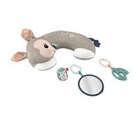Fisher-Price Tummy Time Fawn Wedge with 3 Sensory Baby Toys for Newborns, HJJ16