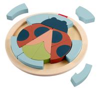 Fisher-Price Wood Preschool Toy Jigsaw Puzzle Tiny Garden Lady Bug 18-Piece Wooden Activity for Fine Motor Play Kids Ages 3+ Years (Amazon Exclusive)