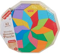 Fisher-Price Wood Preschool Toy Mandala Puzzle with Geometric Design 41 Pieces